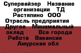 Супервайзер › Название организации ­ ТД Растяпино, ООО › Отрасль предприятия ­ Другое › Минимальный оклад ­ 1 - Все города Работа » Вакансии   . Амурская обл.